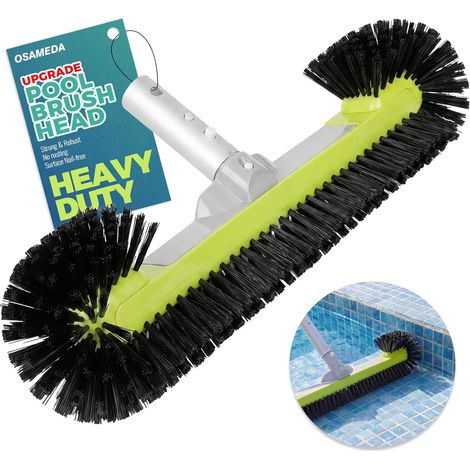 Les têtes de brosse pour piscine conviennent aux piscines murales et sur pied et sont compatibles avec les perches de Φ1,25 pouce. (1/5)
