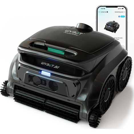 WYBOT B1 robot piscine sans fil - contrôle app - nettoyage fond/parois/coins -2 brosses latérales