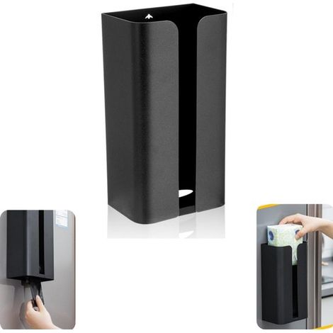 Boîtes de rangement magnétiques 13 x 8,5 cm - range-tout métallique, noires (1/5)