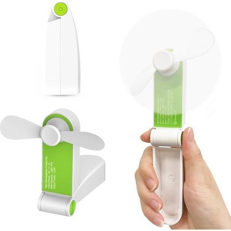Mini ventilateur électrique portable, ventilateur à main rechargeable, pliable, alimenté par USB, petit ventilateur de bureau pliable-AquaForge