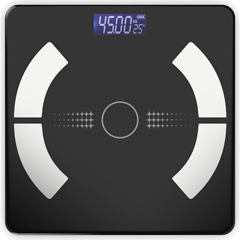 (Noir, peut être connecté à un téléphone portable pour le recharger) Balance connectée pour la perte de poids (1/5)