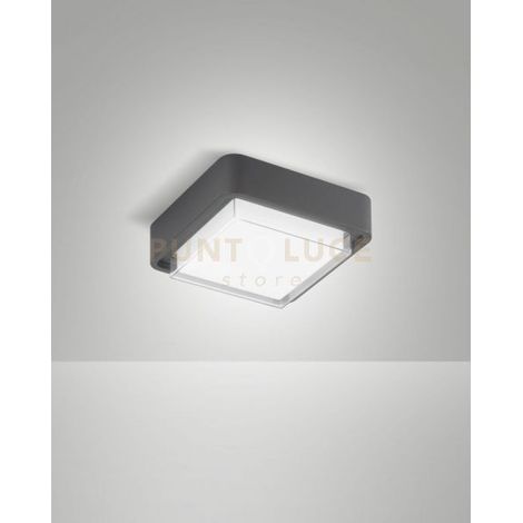 DIUK PLAFONIERA GRIGIO SCURO PER ESTERNO A LED 12W 3000K 1620LM