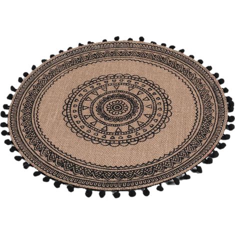 Set de table en jute avec pompons AZUSA (1/2)