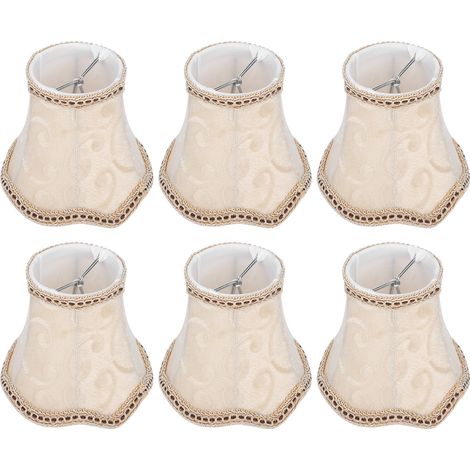 GARRYFIZH Lot de 6 abat-jour en tissu pour applique murale ou lustre, accessoires d'éclairage pour la décoration intérieure (1/5)