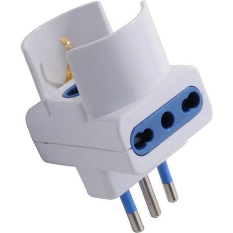 Adaptador triple 16A+T Sk Blanco Syntesy 00356