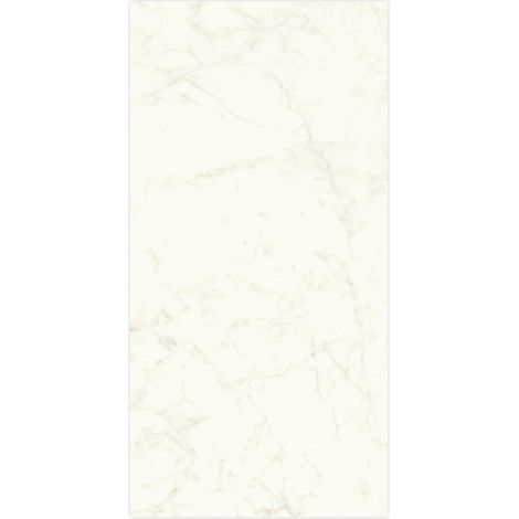 Carrelage effet Marbre Blanc Calacatta Celeste 240x120x0,9 cm Brillant Faventa - Mur intérieur (vendu par carton de 2,88 m²) - RO'MA CARRELAGE