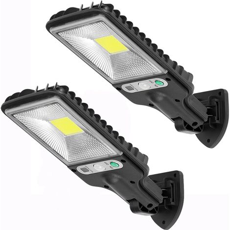 2 LED-Solarleuchten für den Außenbereich, Gartenlampen, Hausbeleuchtung, Wandleuchten, Stehlampen