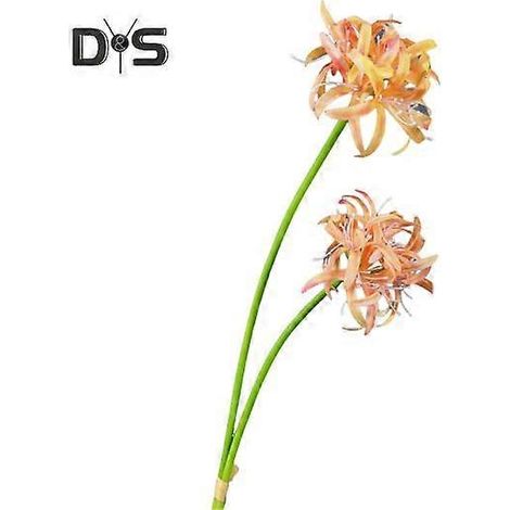 Lot de 2 lys araignées rouges artificiels, fleurs réalistes en soie, fausses branches pour centre de table, décoration florale pour mariage, maison ou bureau.orange (1/5)