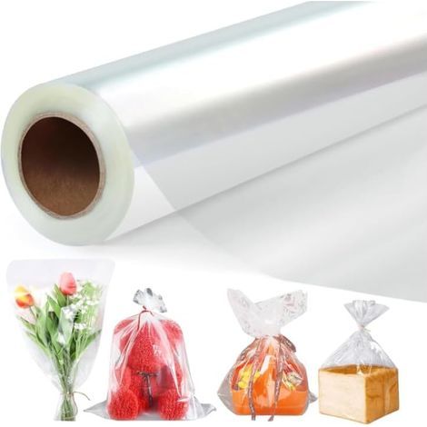 Wosyoodo 43 cm x 30 m 3 Mil Papier Transparent Emballage, Cellophane Emballage Transparent Papier - Fleuriste et Alimentaire de Haute Qualité - Pour Cadeaux, Pâtisseries et Loisirs Créatifs