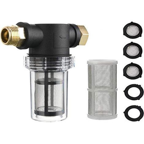 1 x 3/4"-Schlauchfilter, technischer Kunststoff, Edelstahlgewebe, für Hochdruckreiniger, Garten (1/5)