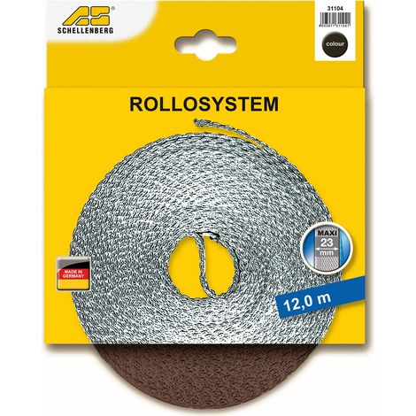 Sangle pour volet roulant, 23 mm, 12 m, Marron (1/2)