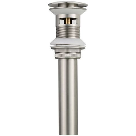 Laiton Bonde de Lavabo Pop Up Nickel Brossé Bonde de Lavabo avec Trop Plein Pop-up Évier pour Remplissage et Vidange