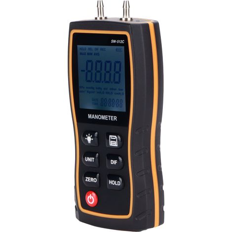 Manomètre différentiel numérique portable SNDWAY, mesureur de pression d'air et de gaz ±103,42 kPa (1/5)