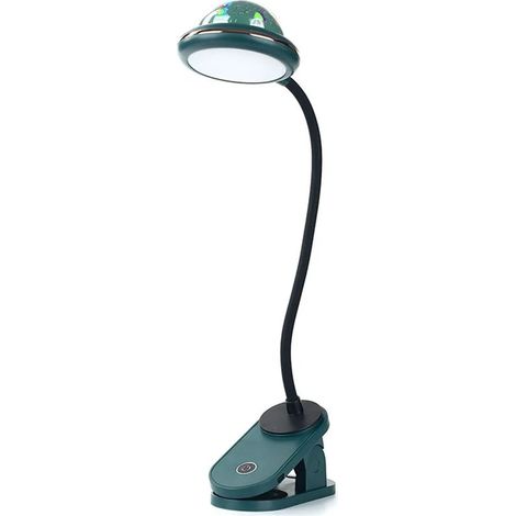 Lampe de lecture LED à pince, 2 W, intensité variable, USB, avec col de cygne, lampe de lecture à pince pour lit d'enfant, lampe de maquillage (1/5)