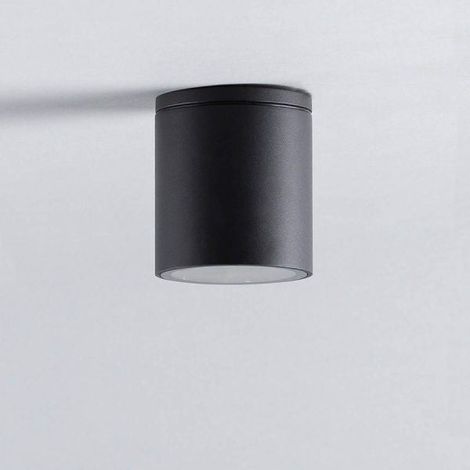 Faretto da Soffitto da Esterno IP54 in Alluminio, Attacco GU10, per Lampadina LED 10W Max, Design Moderno, Impermeabile - Color: Nero