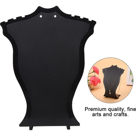 Porte-bijoux Noir pour Colliers, Pendentifs et Boucles d'Oreilles - Support de Présentation Élégant (1/5)