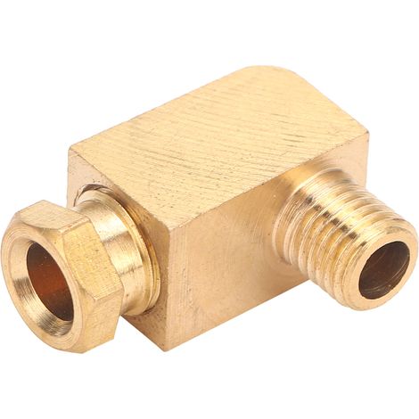 90°-Winkelstück aus Messing für Ölschmierschlauch, PL608-Adapter/Anschluss 6 mm / 0,24 Zoll M8 x 1 (1/5)