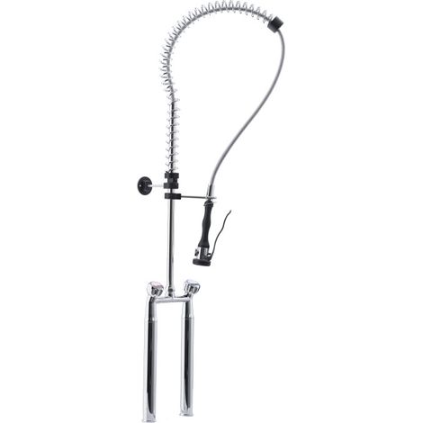 Robinet prérinçage - 2 trous - Bec pivotant - 210x420x1300mm - 12L/min - Saro