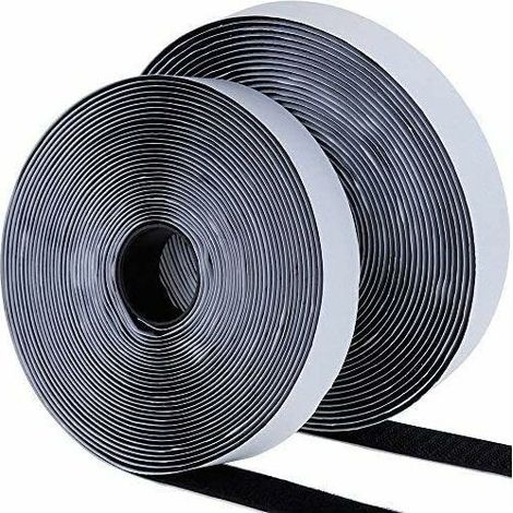 Ruban Auto-Adhésif Scratch Klettband für Rahmenmontage, 20 mm x 25 m – Noir (1/5)