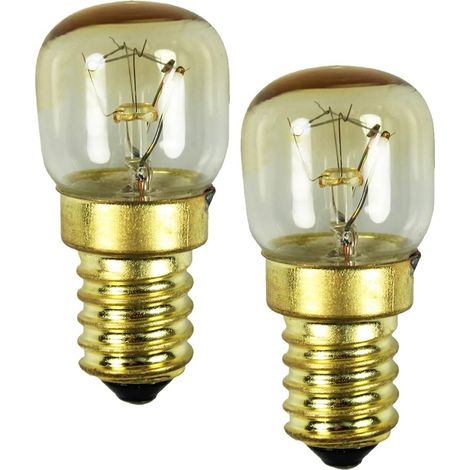 Backofenlampe – 2er-Pack – Robustes Glas – Max. 300 °C – Für Backofen und Mikrowelle – E14 15 W (1/5)