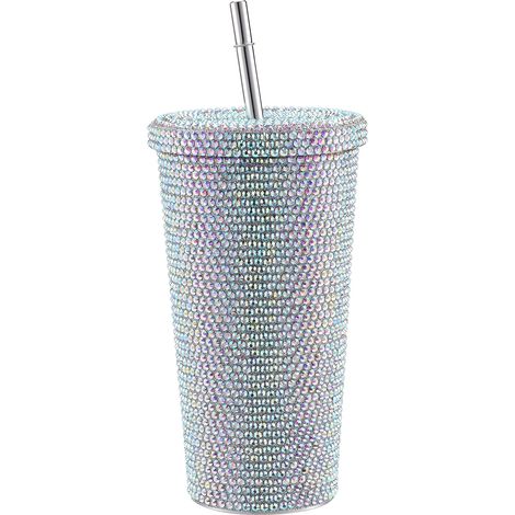 Bouteille d'eau isotherme de 500 ml en acier inoxydable décorée de strass pour femmes (1/5)