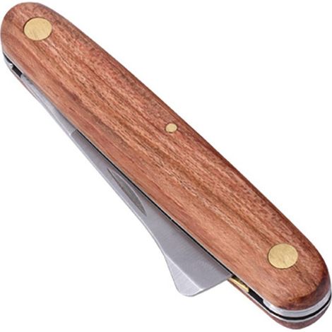 Coupe-greffe pliant jardin acier inoxydable manche bois taille bourgeon arbuste outil coupe biseau accessoires (1/2)
