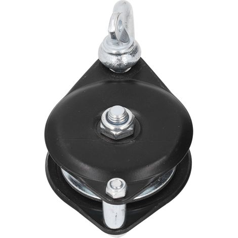 Poulie à chape tournante 0.4T en acier allié avec crochet de levage pour voilier et manutention, diamètre corde ≤14mm (1/5)