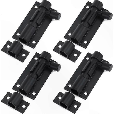 Verrou coulissant robuste de 5 cm (2 pouces), loquet de sécurité en aluminium, vis incluses, lot de 4 (1/5)