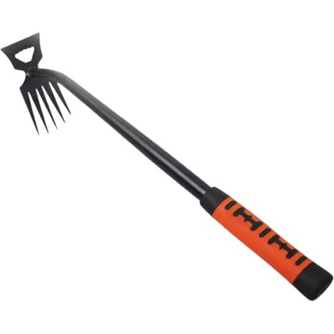 Houe de jardin multifonctionnelle en acier à plusieurs dents, cultivateur, outil de désherbage à double tête pour le jardin, 5 dents - couleur (1/5)