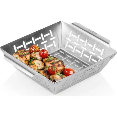 Steel Vegetable Grill Basket, Perforated, 22x18.5x6 cm (1/5)