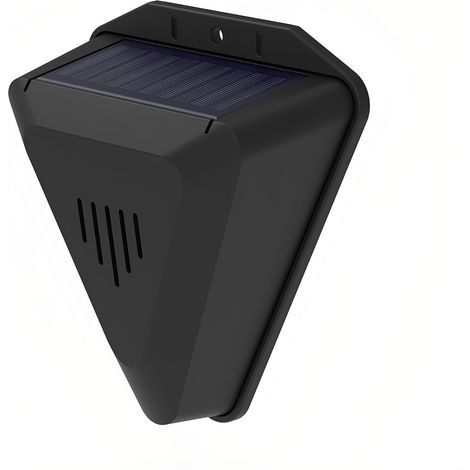 Solarbetriebener Vogelabwehralarm, IP55, wasserdicht, 360°-Vollschutz, mehrere Geräusche, die gehörnte feindliche Vögel abschrecken, geeignet für den Außenbereich, Garten, Hof (1/5)