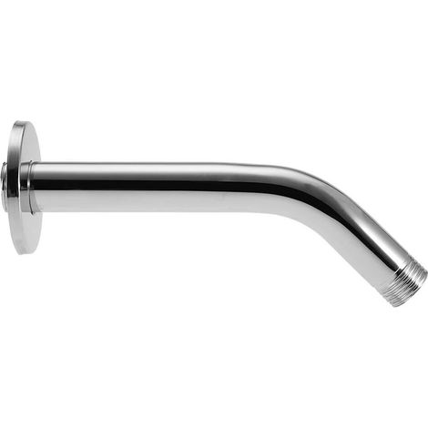 Braccio doccia inclinato 25 cm in acciaio cromato universale per soffione doccia (1/5)