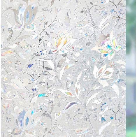 Dos láminas para ventanas para mayor privacidad,lámina opaca para ventanas,lámina electrostática para ventanas,45x100cm,adecuada para baños (1/5)
