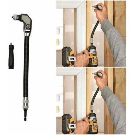 Perceuse à angle droit flexible 1/4/accessoire de tournevis pour le travail du bois (1/4)