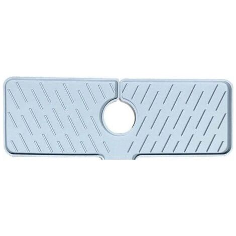 QORVA-Tapis De Robinet,Tapis Pour Robinet De Cuisine,Tapis Absorbant Pour Robinet,Tampon De Vidange D'éVier,Tampon De Vidange De Qualité Alimentaire (gris clair)
