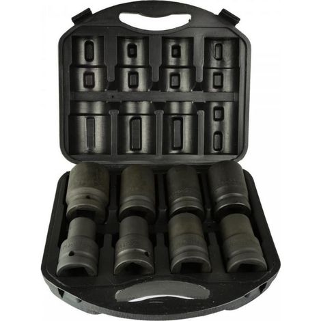 Geko Kit de vasos de impacto metal 8 tamaños 19-41mm