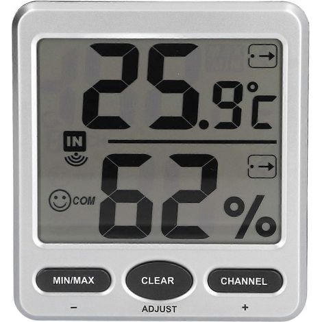 Kabelloses Thermometer-Hygrometer, digitales Temperatur- und Feuchtigkeitsmessgerät für Innen- und Außenbereiche, Babyzimmer (TS)