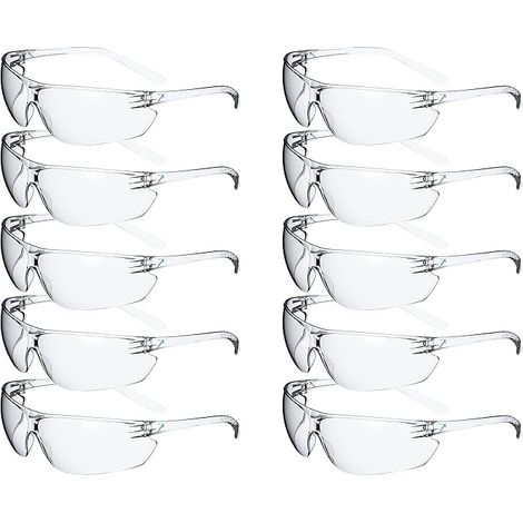 Lunettes de travail en paquet de 10, lunettes de sécurité anti-buée pour le travail (1/5)
