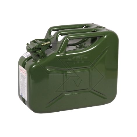 Tanica in acciaio metallo carburante miscela giardinaggio 10 litri 320411