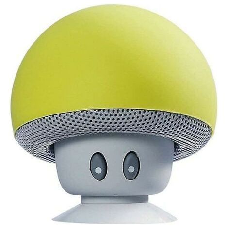 Tête de champignon portable Bluetooth haut-parleur (jaune), Ensoleillé