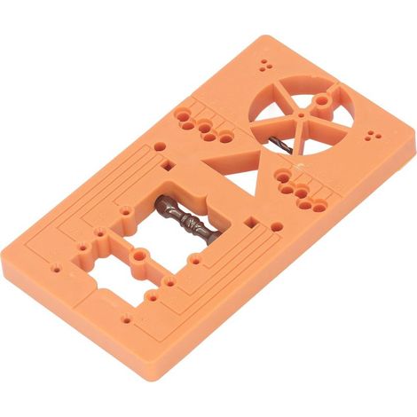 Guide de perçage pour charnières 35mm en acier, gabarit de perçage pour portes, outil d'atelier précis en métal. (1/5)