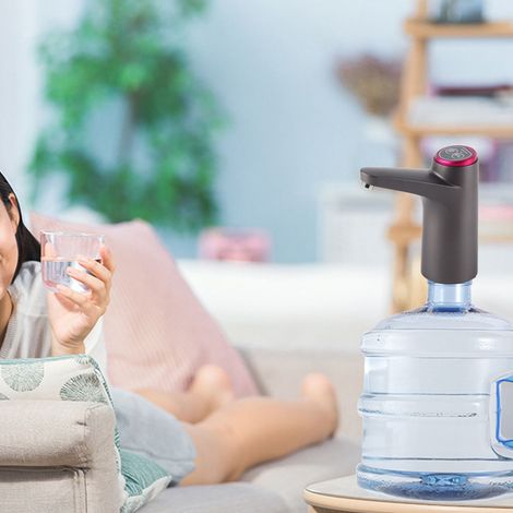 Pompe à eau électrique Dasen, pompe à eau automatique en bouteille, distributeur d'eau domestique, distributeur d'eau minérale rechargeable avec batterie au lithium intégrée (1/4)
