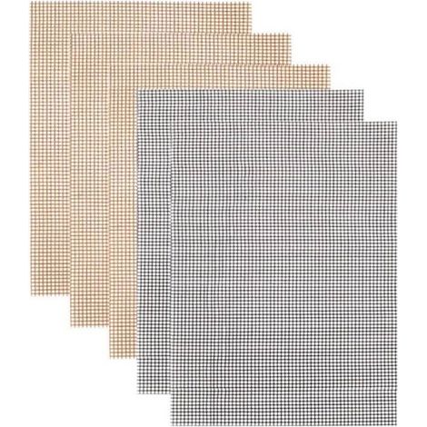 Tapis de barbecue, ensemble de 5 pièces, réutilisables, adaptés aux barbecues à charbon et à gaz (40 x 33 cm) (1/5)