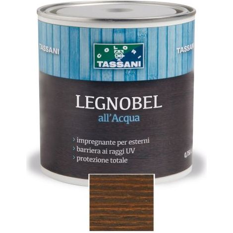 LEGNOBEL ALL'ACQUA 2,50 LT TASSANI IMPREGNANTE VERNICE PER LEGNO Noce