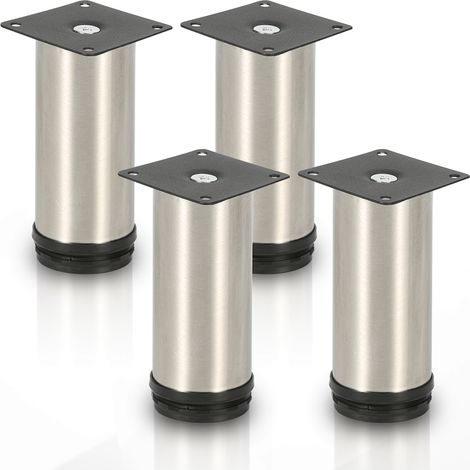 4er Set Möbelfüße Tischbein Set Sofafüße Möbelbeine Bettstützen Sofafüße Schrankfuß Möbelbeine Edelstahl 180mm