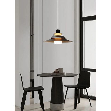TrAdE Shop Traesio - Lampadario A Sospensione Industriale E27 Lampada Pendente Vintage Retrò Lp-88 - Nero (1/5)