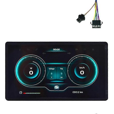 Écran LCD H8 pour vélo électrique 24V 36V 48V 60V et scooter électrique - Accessoires pour vélos électriques - Connecteur SM 5+2 broches (1/5)