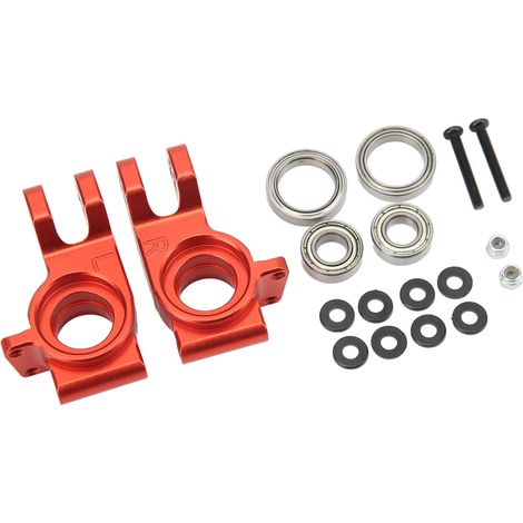 Lot de 2 porte-moyeux arrière RC, pièces de rechange en alliage d'aluminium pour ARRMA 1/7 et 1/8, rouge (1/5)