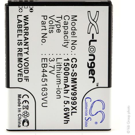 NX - Batterie téléphone, smartphone, GSM pour Samsung 3.7V 1500mAh - EB445163VU