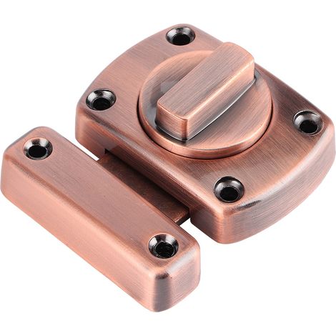 Verrou de porte coulissante en alliage de zinc, loquet, boucle, accessoire pour armoire, placard, verrou de taille L, bronze rouge (1/5)